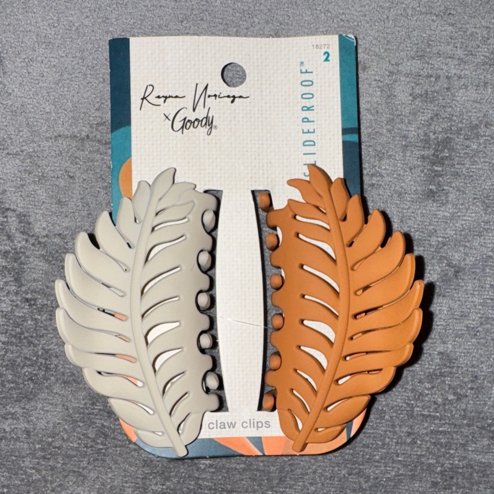 Goody- NWT Feather Claw Hair Clips -Brown and Cream Set - Picture 1 of 7